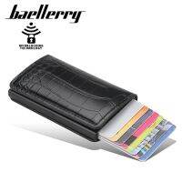 {Men S Purse} กระเป๋าสตางค์ของผู้ชาย Baellerry กระเป๋าบัตรมีตำแหน่งหนัง Pu เกาหลีหลายกระเป๋าใส่บัตรของจระเข้จำลองซ่อน3ด้าน2เท่า