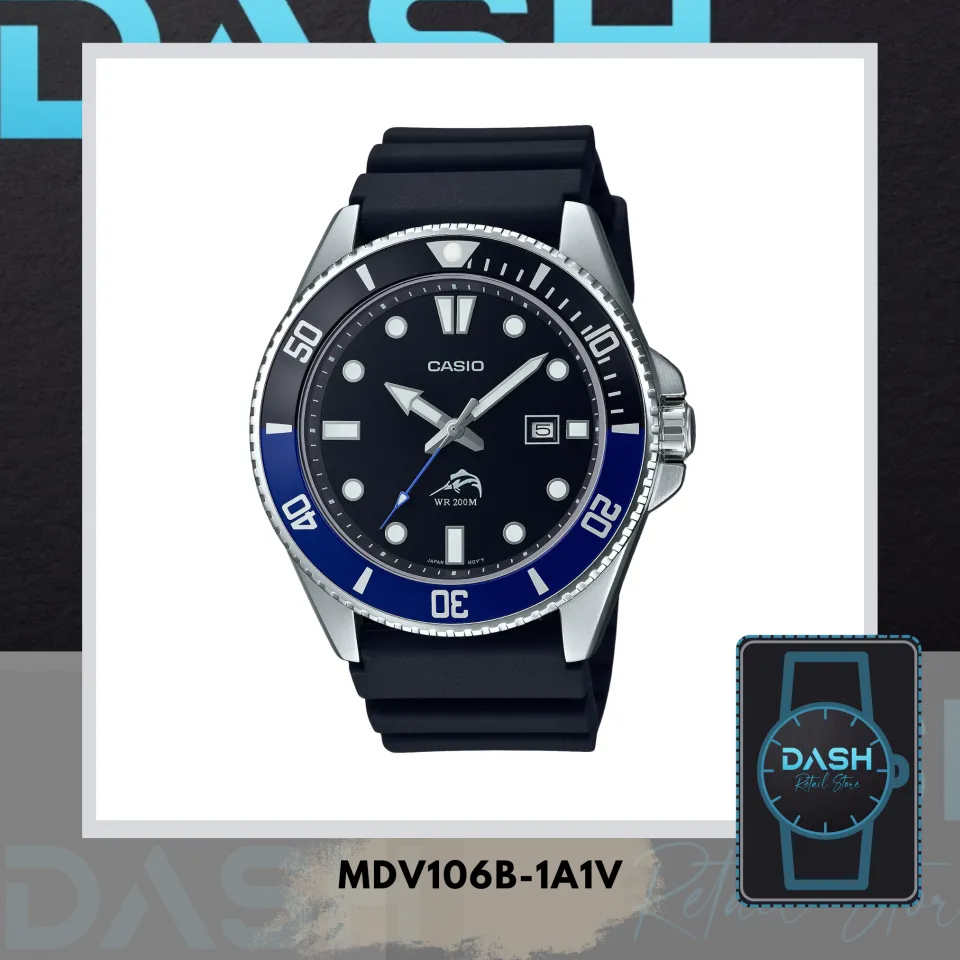 100% Original Casio Duro 'Batman' Diver'S Watch Mdv-106B-1A1 / Mdv106B-1A1  | Lazada Ph