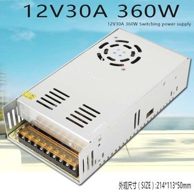Switching Power Supply Light Transformer AC110V 220V To DC 12V 30A 360W Power Supply Source Adapter For Led Strip Power Supply Units