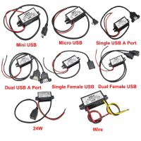 12V to 5V 2A 3A 10W 15W 24W DC-DC Step Down Buck Converter Power Supply Module Mini USB Micro USB Male Female Type-C Adapter Electrical Circuitry Part