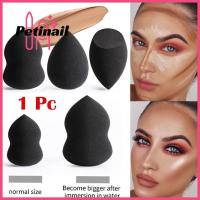 PETINAIL คอนทัวร์สำหรับใบหน้าพัฟฟองน้ำแต่งหน้ารองพื้นอุปกรณ์เครื่องสำอางเกลี่ยคอนทัวร์หน้าเรียบเนียนสีดำ