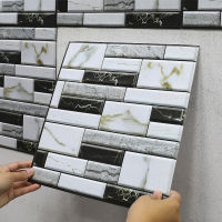 【CW】Self Adhesive Tile สติ๊กเกอร์ติดผนัง Home Decor 3d Pvc สติกเกอร์สำหรับตู้ครัวห้องน้ำวอลล์เปเปอร์กันน้ำ Wallpaper