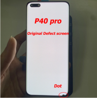 ข้อบกพร่อง Dot Line Original AMOLED จอแสดงผลสำหรับ Huawei P40 Pro LCD Touch Screen Digitizer P40pro ไม่มีกรอบอะไหล่ซ่อมข้อบกพร่องหน้าจอ