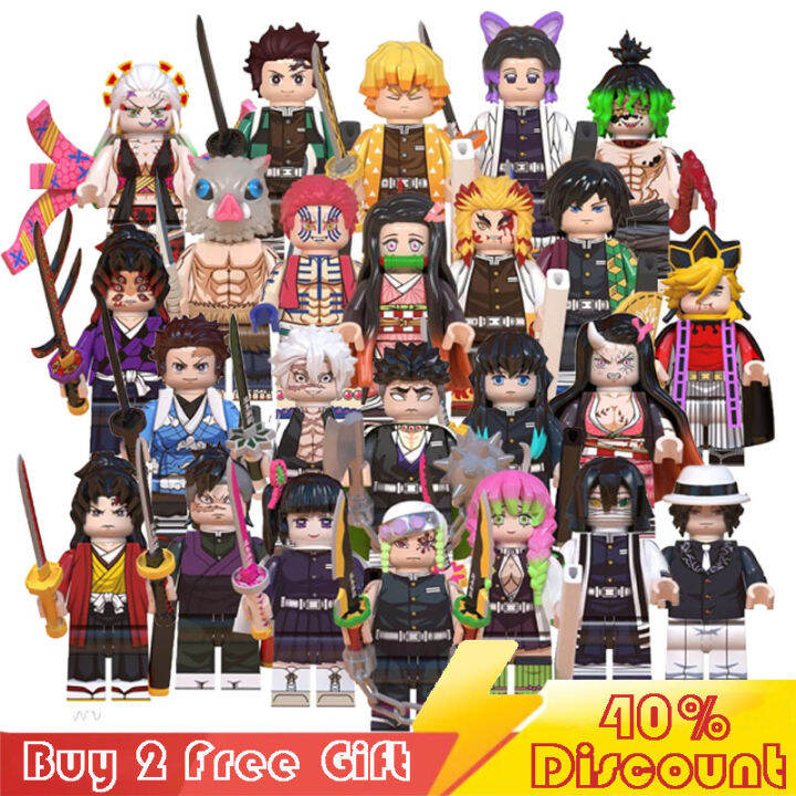 Demonslayer Building Blocks Toy Tanjirou Nezuko Muichirou Mini Action ...