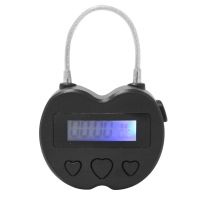 [COD][จัดส่งฟรี]Smart Time Lock LCD Display Time Lock Multifunction Travel Electronic Timer, Waterproof USB Rechargeable Temporary Timer Padlock