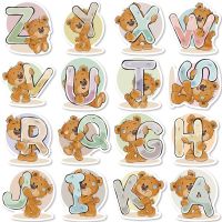 39Pcs Hot Bear A B C D letters Number Stickers DIY Waterproof Laptop Skateboard Fridge Guitar Luggage Kids Sticker Decals Toy