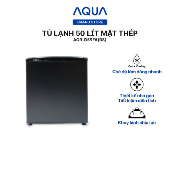 Tủ lạnh 1 cửa Aqua 50 Lít AQR-D59FA(BS)