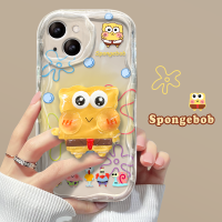 เคสสำหรับ iPhone 15PRO MAX IPHONE 11 11 PRO 11 PRO MAX IPHONE 12 12 PRO 12 PRO MAX IPHONE 13 13 PRO 13 PRO MAX 14 14PLUS 14PRO 14PROMAX ครีมการ์ตูน SpongeBob ที่ใส่ซิลิโคนนิ่มเคสโทรศัพท์