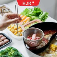 HJKL ร้านอาหารในร้านอาหาร อุปกรณ์สำหรับห้องครัว หม้อไฟร้อน เหล็กไร้สนิม เฟรนช์ฟราย ตาข่ายตาข่ายตาข่าย กระชอนกระชอนกระชอน สกิมเมอร์ ตะแกรงสำหรับใส่อาหาร ช้อนเจาะรู