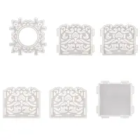 1Set DIY Crystal Epoxy Mold Restaurant Hollow Pattern Storage Napkin Car Tissue Box Silicone Mold