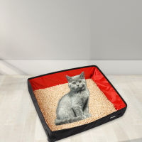 Cat Litter Bedpan Toilet Folding Kitten Tray Training Anti-Splash Kitten Nylon Oxford Cloth Bedpan Outdoor Accessories