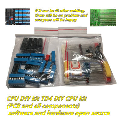 CPU DIY Kit TD4 DIY CPU Kit (PCB และส่วนประกอบทั้งหมด) ซอฟต์แวร์และฮาร์ดแวร์โอเพนซอร์ส