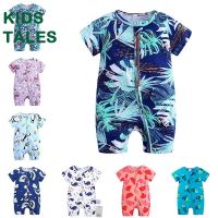 Kids Tales Ready Stock Bonds Inspired Newborn Infant Toddler Cute Baby Boys Girls Romper Zip Short Sleeve Sleepsuit