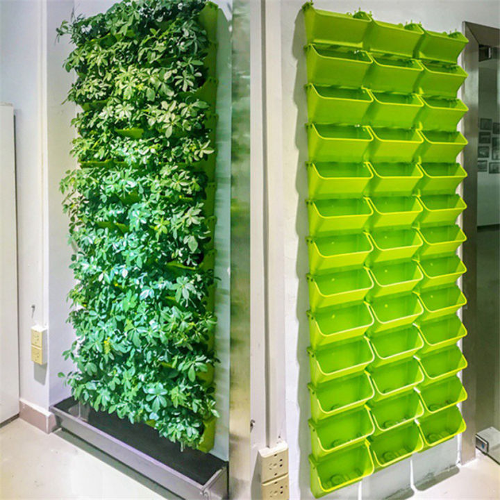 สวน-modular-ประเภทพืชดอกไม้ติดผนังที่ปลูกต้นไม้กระถางหม้อแขวนผนังแนวตั้งสีเขียวหม้อ-garden-อุปกรณ์ตกแต่งหัตถกรรม