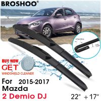 Car Wiper Blade Front Window Windscreen Windshield Wipers Blades J hook Auto Accessories For Mazda 2 Demio DJ 22 quot; 17 quot; 2015 2017