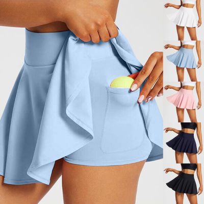 【CC】 Womens Waisted Tennis Skirts Pleated Skorts With Denim Skirt Tulle for Jean