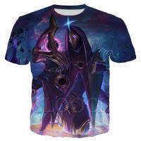 เกมยอดนิยม Dark jhin หนังผู้ชายผู้หญิงเสื้อยืด3D พิมพ์เสื้อลำลอง Tops