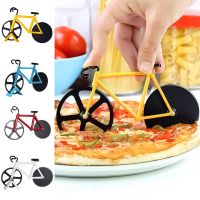 Pizza Cutter Non stick Stainless Steel Pizza Knife Bicycle Shape Wheel Bike Roller Pizza Cutting Knife Bake Tool Kitchen Gadget