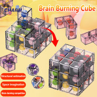 เด็กที่กำลังประกอบลูกบาศก์มายากลของเล่นปริศนาความเครียด Relief ความคิดของเล่นเพื่อการศึกษาการฝึกอบรมสำหรับเด็กหญิงเด็กชาย