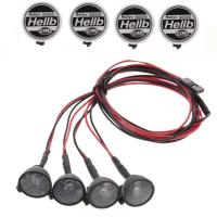 Kesoto 4 ไฟ LED สีขาวชุดโคมไฟสำหรับ 1/10 Axial Scx10 RC4WD ตีนตะขาบ RC