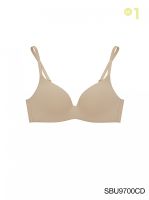 SABINA BRALESS เสื้อชั้นในไม่มีโครง Seamless Fit รุ่น Pretty Perfect รหัส SBU9700 สีเนื้อเข้ม