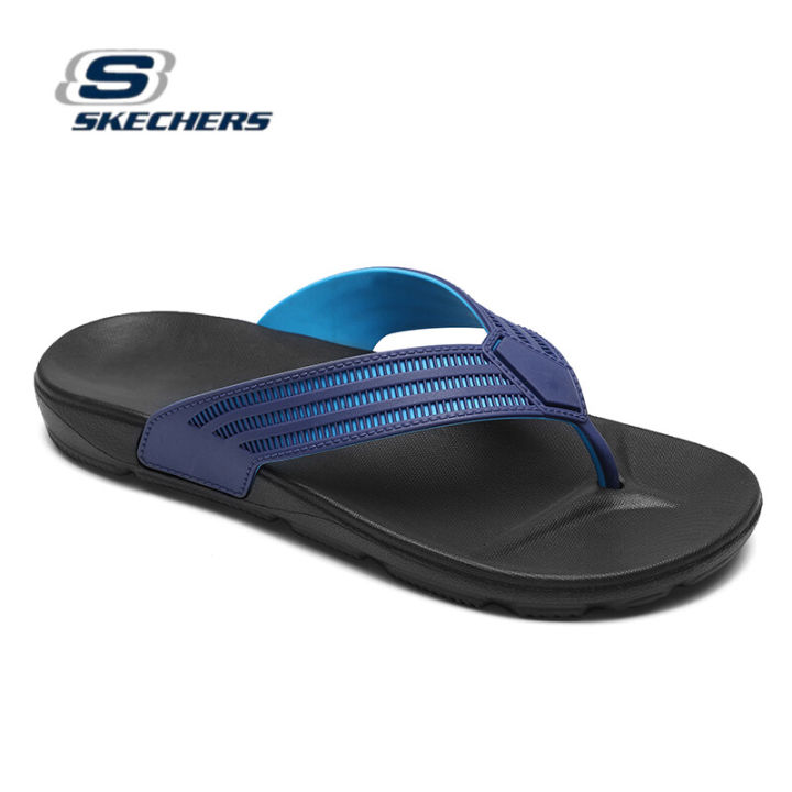 2023skechers-sketchers-mens-sandals-online-exclusive-sports-and-leisure-eaford-thurum-sandals-8790144-nvy-air-cooled-arch-fit-relaxed-fit-pure-fit