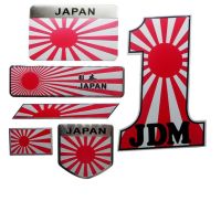 ราคาต่อชิ้นนะครับ งานอลูมิเนียม โลโก้ญี่ปุ่น ดวงอาทิตย์ ธงอาทิตย์อุทัย JDM japan sun flag accessories car emblem logo