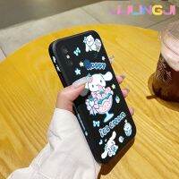 Jjlingji เคสสำหรับ Xiaomi MI 8 Pro เคสลายไอศกรีมมีความสุขเคสขอบสี่เหลี่ยมด้านข้างบางเคสมือถือแบบซิลิโคนเคสนิ่มเคสป้องกันการกระแทก