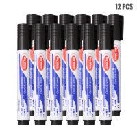 12pcsbox Erasable Marker Office School Stationery Drawing Whiteboard Pen Smooth Writing Teaching Fiber Nib Liquid Chalk