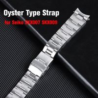 ♨ สแตนเลสสตีล Oyster สร้อยข้อมือสำหรับ Seiko SKX007 SKX009 ปลายโค้งสายโลหะสำหรับ Rolex Watchband 20 22 มม. Arc อุปกรณ์เสริม