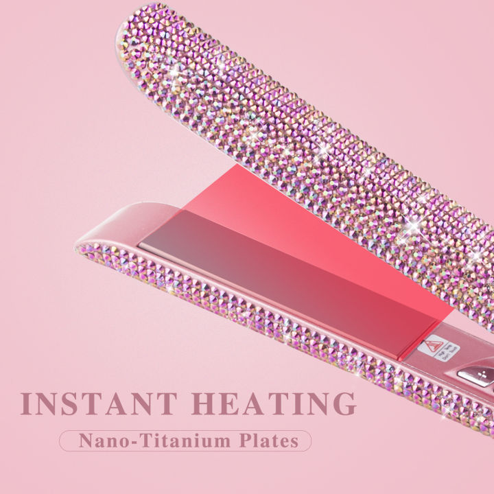 rhinestone-hair-flat-iron-titanium-floating-plate-crystal-hair-straightener-curler-fast-heating-straightening-irons-dual-voltage