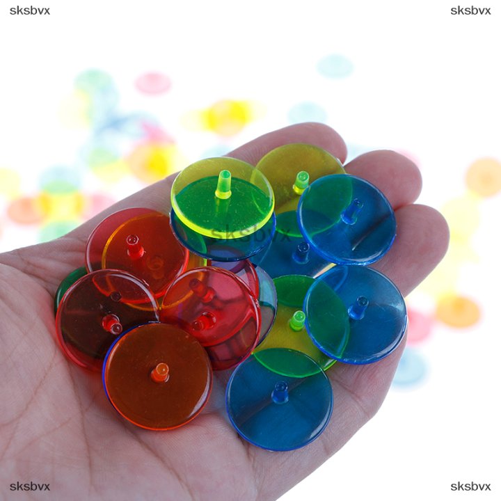 sksbvx-100x-flat-round-plastic-golf-ball-ตำแหน่งเครื่องหมาย-multicolor-mark