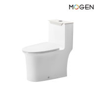 MOGEN MOS66-10(ECO) โถสุขภัณฑ์ชิ้นเดียว พร้อมฝาหม้อน้ำเมลามีน (White) FLUSH SENSOR (ฝา Slow Close)