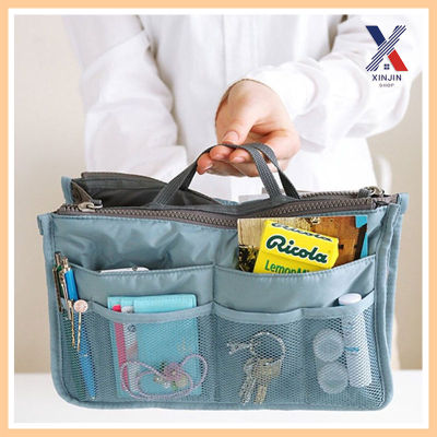 กระเป๋าจัดระเบียบ 13 ช่อง จัดระเบียบ จัดเก็บอุปกรณ์สำหรับพกพา กระเป๋าใส่เครื่องสำอางค์ กระเป๋าใส่ของใช้ พร้อมจัดส่ง XLN0501