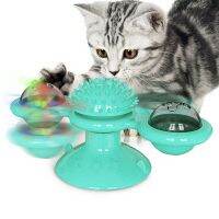 Multifunction Cat Scratcher Toys Spinning Windmill Turntable Cat Toys Scratching Itching Device Grinding Tooth Glowing Toy Toys