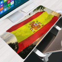 Flag of Spain 90X40 Large Mouse Pad Persian Carpet Laptop Pc Gamer Keyboard Mousepad Edge White Tassel Rubber Table Mat for Pet