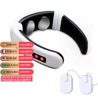 ZZOOI Electric Neck Massager EMS Pulse Back 6 Modes Power Control Far Infrared Heating Pain Relief Tool Reduce Pain Therapy Tool