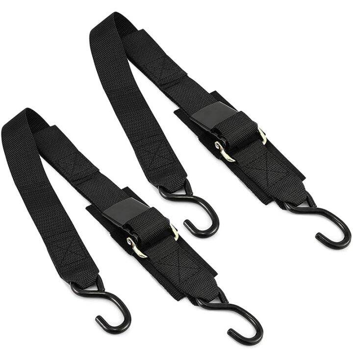 SGT KNOTS Heavy Duty Cam Buckle Transom Strap W/Zinc Plated Hooks