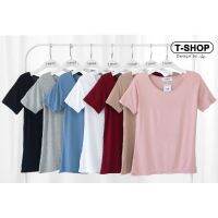 เสื้อยืด คอกบมเย็บตะเข็บ แบรนด์T-Shop