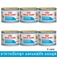 ห้ามพลาด [ลด50%] แถมส่งฟรี mousse (6กระป๋อง)Royal Canin Starter Mousse-195g 6cansอาหารเปียกสุนัขสำหรับแม่สุนัขตั้งท้องและลูกสุนัขช่วงเริ่มเลียอาหาร