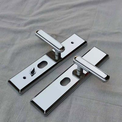 【CW】Multi Function Stainless Steel Anti-theft Entrance Gate Lock plate Anti-explosion Security Mirrow Shinny Widen lock Handle