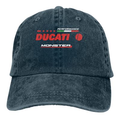 2023 New Fashion Ducati Monster Motorcycle Bike Inspired Fashion Cowboy Cap Casual Baseball Cap Outdoor Fishing Sun Hat Mens And Womens Adjustable Unisex Golf Hats Washed Caps，Contact the seller for personalized customization of the logo