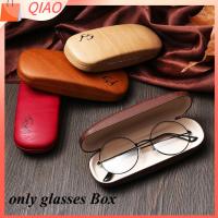 QIAO ผู้ชายผู้หญิง หนัง PU โลหะ เคสแว่น กล่องใส่แว่นอ่านหนังสือ ที่วางฮาร์ดคิท กล่องแว่นตา