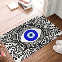 Mandala Evil Eye Non-slip Rug Doormat Living Room Mat Black Balcony Carpet Entrance Door Decorative