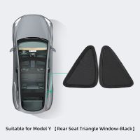 For Tesla Model Y 2020-2023 Split Sunshade Net Sunroof Blinds Anti-Collapse Sun Visor Car Modification Accessories