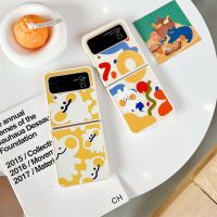 Funny Cute Rabbit Phone Case For Samsung Galaxy Z Flip 4 3 Cover Fashion Cartoon Silicone Cases For Z Flip3 Z Flip4 5G zflip4