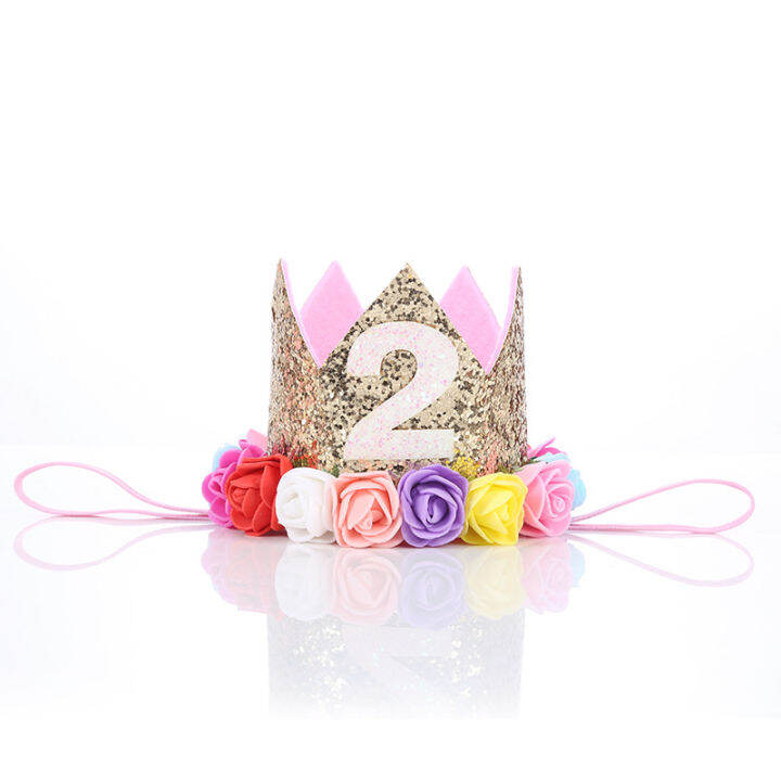 1pc-ทองและดอกไม้สีสันหมวกงานวันเกิด1st-2nd-3rd-เปล่าหมวกวันเกิด-golden-princess-crown-party-เด็กอุปกรณ์เสริมสำหรับสาวเด็กทารกแรกเกิด