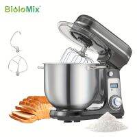 xiaopo BioloMix 1.59gal 1200W DC Quiet Motor 6-speed Kitchen Food Processors Stand Mixer Cream Egg Whisk Whip Dough Kneader Blender