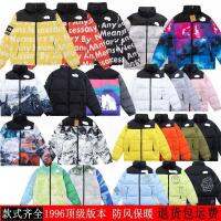 ❇♙มัธยมต้น Tnf1996ใหม่สำหรับฤดูหนาวแจ็คเก็ตผ้าฝ้ายภูเขาหิมะแบบคลาสสิกแจ็คเก็ตขนมปังขากางเกงช้างนักเรียนกันลมและหนา