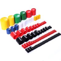 ◙ M3M4M5M6M8M10M12M14M16M18M20 Silicone Sleeve Tube Rubber End Caps Cap Head Plug Thread Stopper Plastic Set Seals Cover Threaded